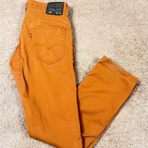 Levi’s 511 Slim Fit Jeans | Men’s 33x34 | Burnt Orange Stretch Denim